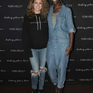 gabrielle union denim jumpsuit